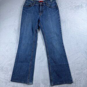 X2 Denim Laboratory Jeans Regular Fit Low Rise Boot Leg Womens Blue Size 12 Reg
